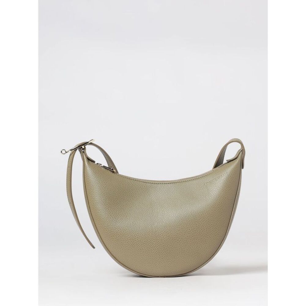 Longchamp Women Longchamp Le Foulonne Toile Half-Moon Leather Shoulder Bag
